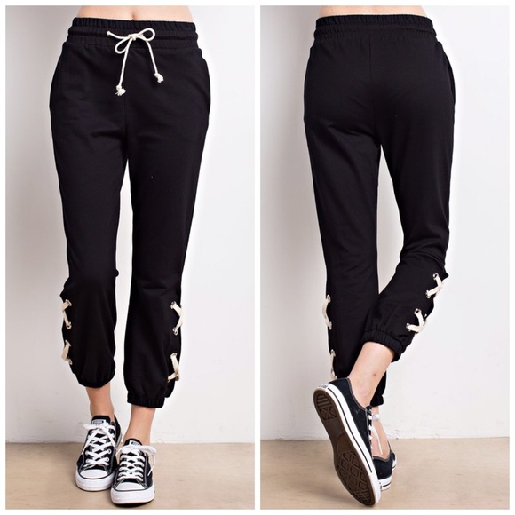 Pants - LAST 1! 💕Super soft French Terry Lace up Joggers
